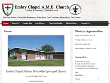 Tablet Screenshot of embrychapel.org